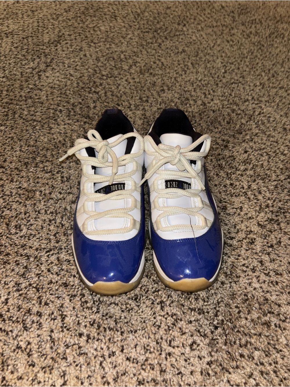 Jordan Kids Blue and White Low-Top Sneakers